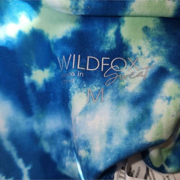 WILDFOX TIE DYE BLUE LEGGINGS MED - Picture 5 of 9